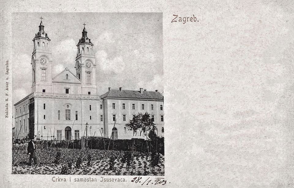 Palmotićeva ulica 1903. godine. Crkva i samostan Isusovaca